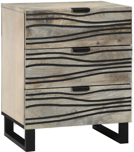 Vidaxl Nattbordskap Hvit og svart