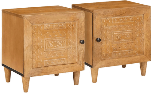 Vidaxl Nattbordskap 2 stk Lys Brun