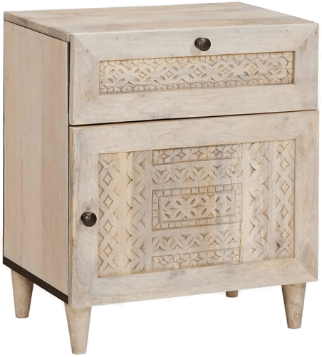 Vidaxl Nattbordskap Beige 50 x 33 x 60 cm