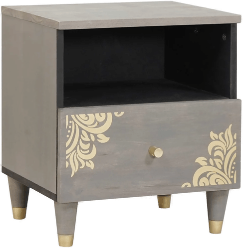 Vidaxl Nattbordskap Grå 40 x 33 x 46 cm