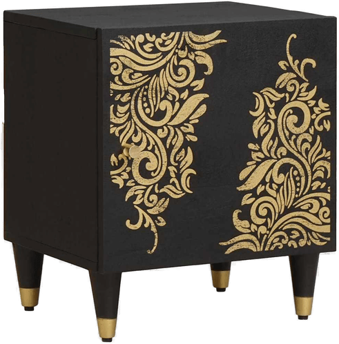 Vidaxl Nattbord Svart 40 x 33 x 46 cm