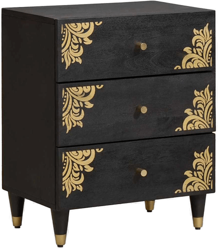 Vidaxl Nattbordskap Svart 50 x 33 x 62 cm