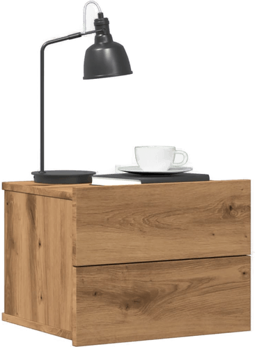 Vidaxl Veggmonterte nattbord 2 stk artisan eik