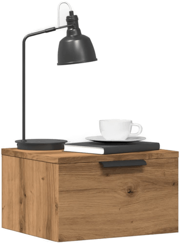 Vidaxl Veggmontert nattbord artisan eik