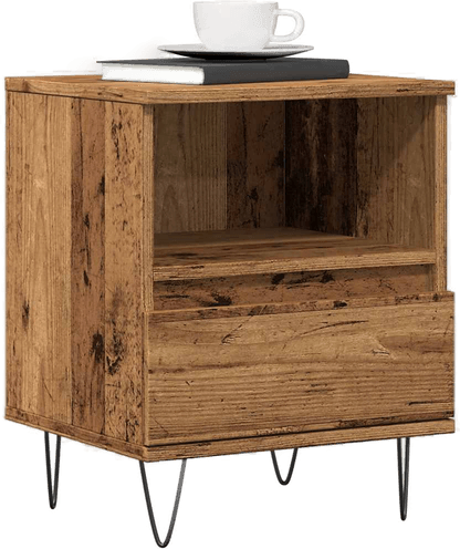 Vidaxl Nattbord gammelt tre 40x35 cm