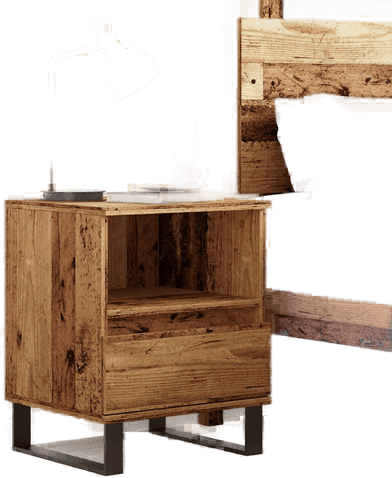 Vidaxl Nattbord gammelt tre 40x35 cm