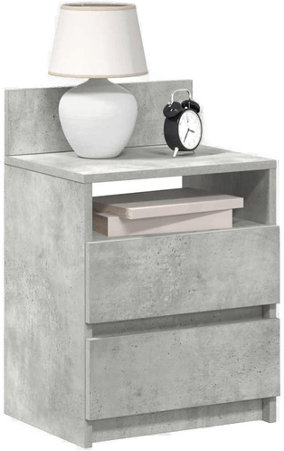 Vidaxl Nattbord betonggrå 40x33x60 cm