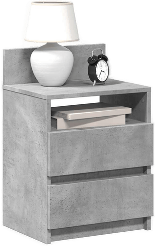 Vidaxl Nattbord 2 stk betonggrå 40x33x60 cm