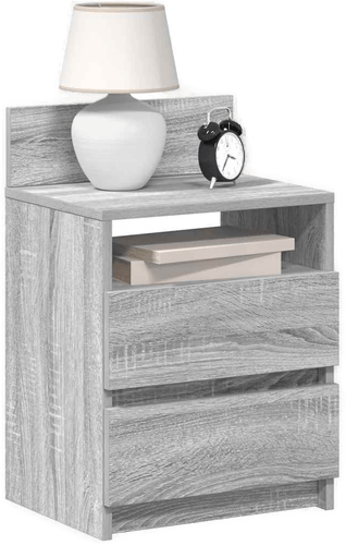 Vidaxl Nattbord 2 stk grå sonoma