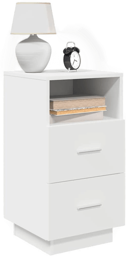 Vidaxl Nattbord hvit 36x36x68 cm