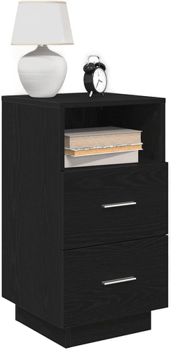 Vidaxl Nattbord 2 stk svart 36x36x68 cm