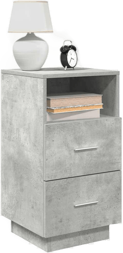 Vidaxl Nattbord 2 stk betonggrå