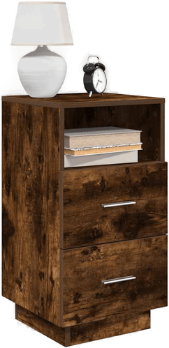 Vidaxl Nattbord 2 stk røkt eik