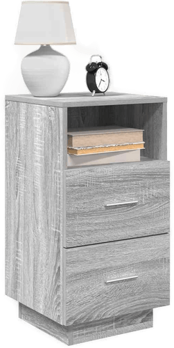 Vidaxl Nattbord grå sonoma 36x36x68 cm