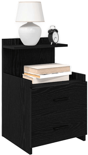 Vidaxl Nattbord 2 stk svart 40x36,5x62 cm