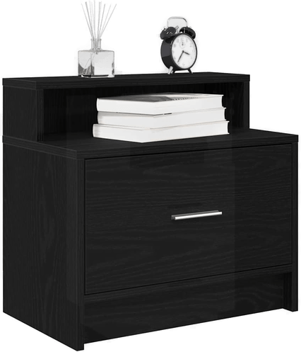Vidaxl Nattbord 2 stk svart eik