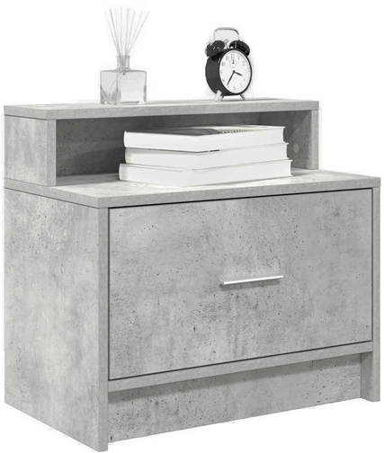 Vidaxl Nattbord betonggrå 51x31 cm