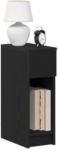 Vidaxl Nattbord svart eik 20x36x60 cm