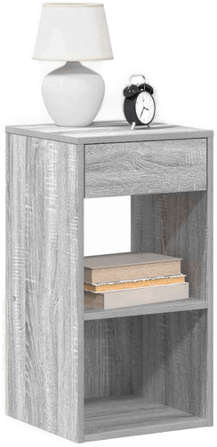 Vidaxl Nattbord 2 stk grå sonoma