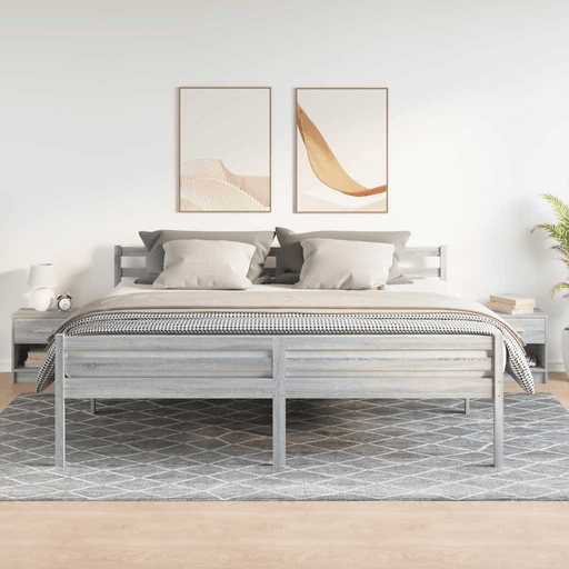 Vidaxl Nattbord 2 stk grå sonoma 39x28x41 cm