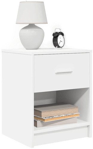 Vidaxl Nattbord hvit 40x34x50 cm
