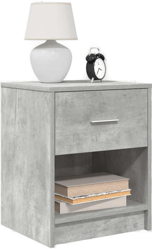 Vidaxl Nattbord 2 stk betonggrå 40x34x50 cm
