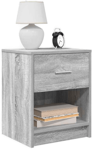 Vidaxl Nattbord grå sonoma 40x34x50 cm