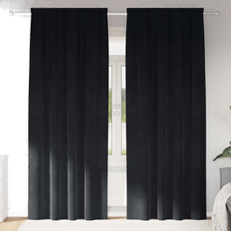 Vidaxl Blendingsgardiner 140 x 225 cm Svart