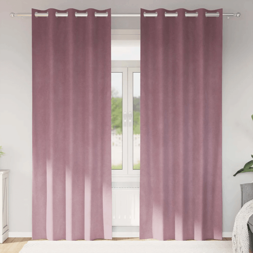 Vidaxl Blendingsgardiner Mørk rosa 140 x 225 cm