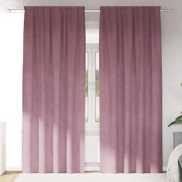 Vidaxl Blendingsgardiner Mørk rosa 140 x 225 cm