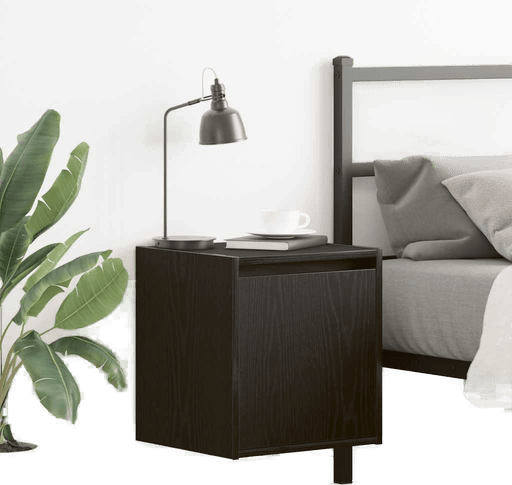 Vidaxl Veggmontert nattbord svart