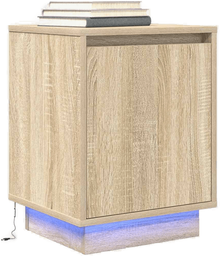 Vidaxl Nattbord LED sonoma eik
