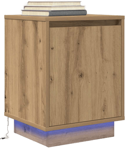 Vidaxl Nattbord med LED 38x34x50 cm