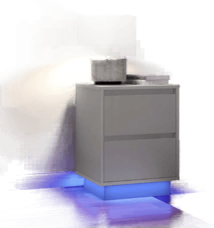 Vidaxl Nattskap med LED-lys 2 stk