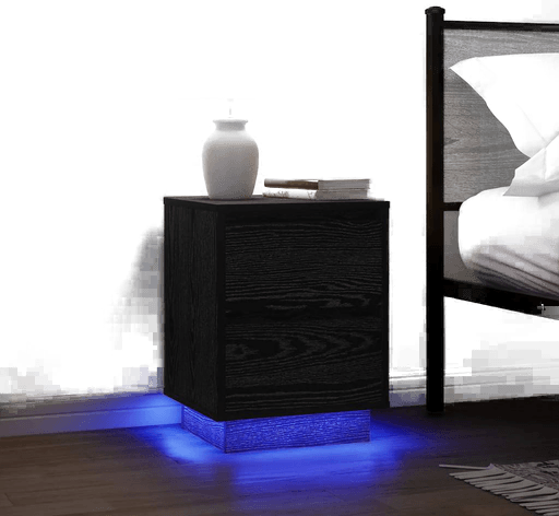 Vidaxl Nattskap med LED-lys 2 stk
