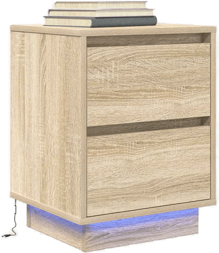 Vidaxl Nattbord LED sonoma eik