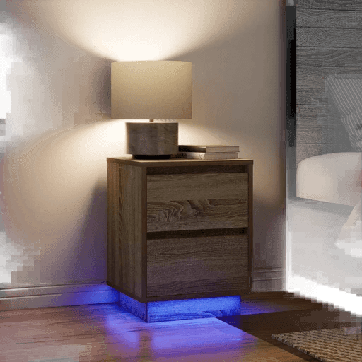 Vidaxl Nattskap med LED-lys 38x34x50 cm