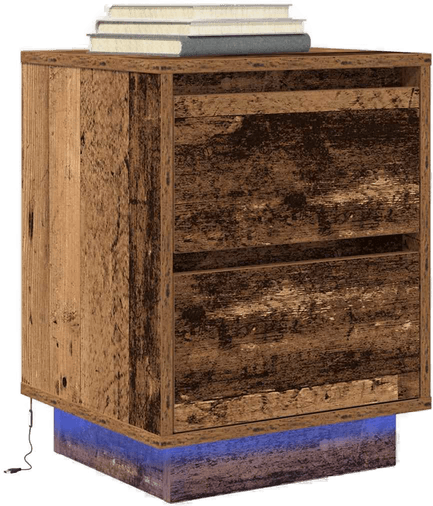 Vidaxl Nattbord med LED 38x34x50 cm