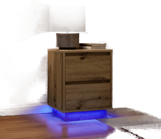 Vidaxl Nattbord med LED 38x34x50 cm