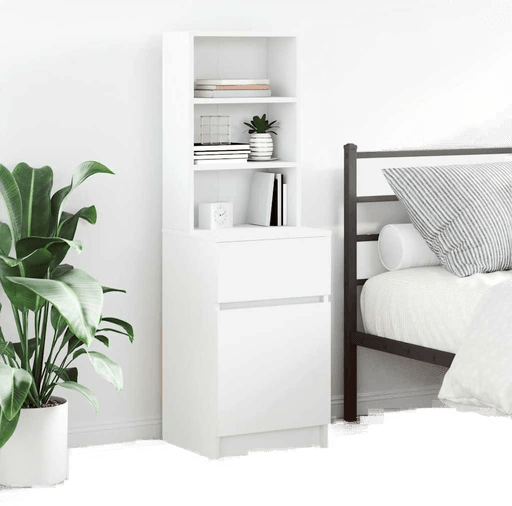 Vidaxl Nattbord hvit 39x35x125 cm