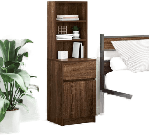 Vidaxl Nattbord brun eik 39x35 cm