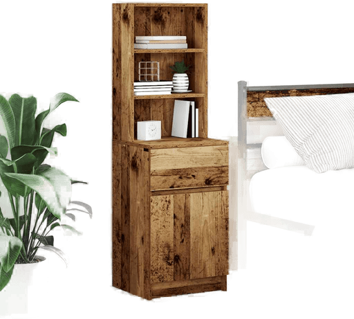 Vidaxl Nattbord gammelt tre 39x35 cm