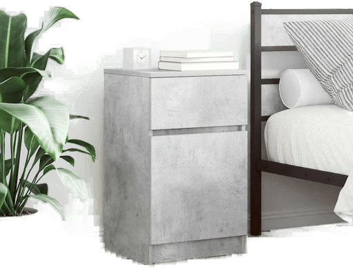 Vidaxl Nattbord betonggrå 39x35x65 cm