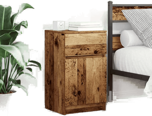 Vidaxl Nattbord gammelt tre 39x35x65 cm