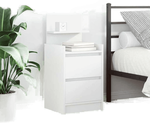 Vidaxl Nattbord hvit 38x34x80 cm