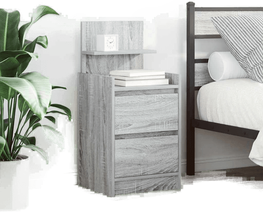 Vidaxl Nattbord grå sonoma