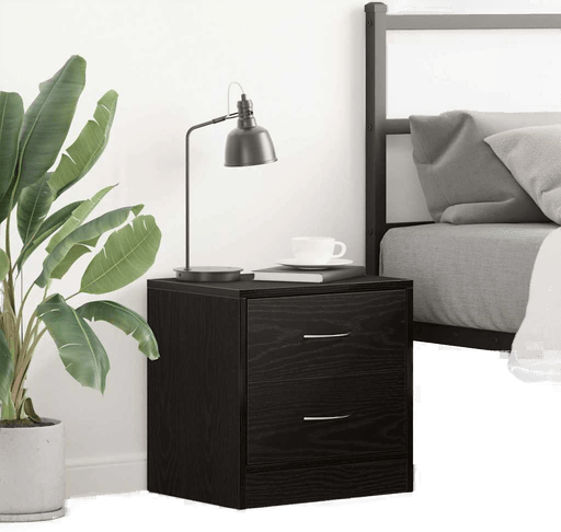 Vidaxl Nattbord svart eik 40x30 cm