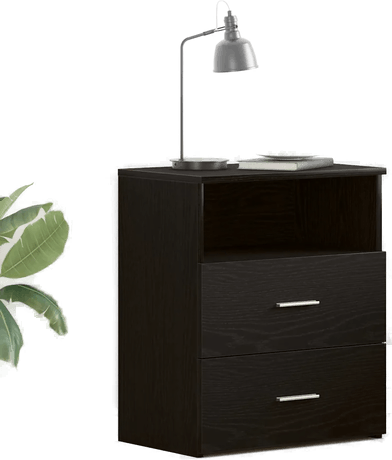 Vidaxl Nattbord Svart Eik 50 x 32 x 60cm