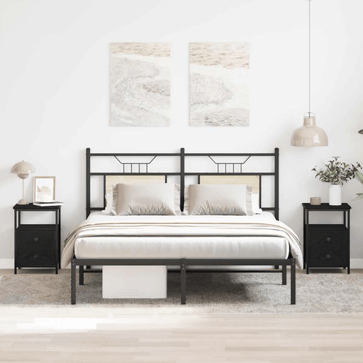 Vidaxl Nattbord 2 stk svart eik