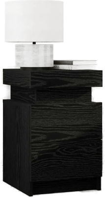 Vidaxl Nattbordskap Svart Eik 35 x 39 x 55 cm